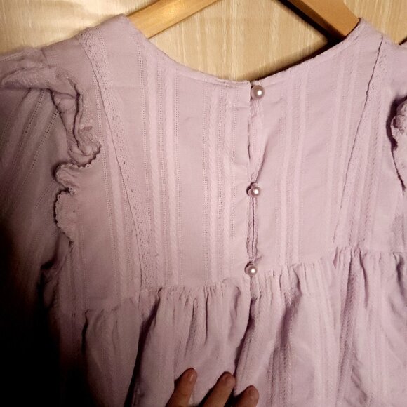 Max Studio Kids Girls Ligh Purple Long Sleeve Blouse 11-12 - Picture 5 of 9